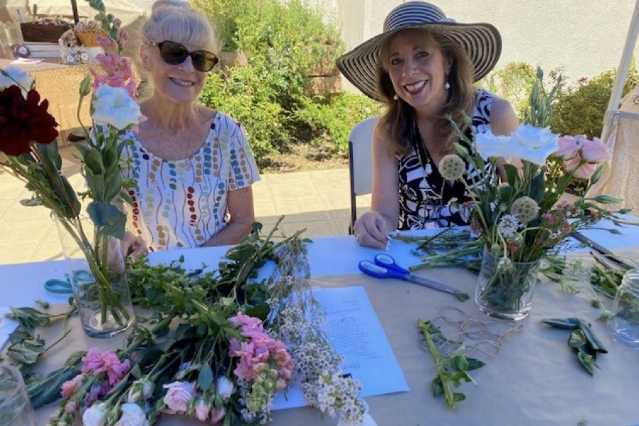 Flower Arranging Class at Retirement Community in Woodland Hills
