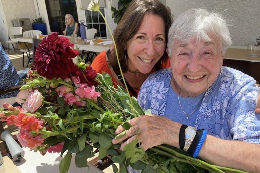 Flower Arranging at Retirement Community in Woodland Hills